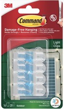  Command Outdoor Decorating Clear Light 15 Clips And 20 Sticky Strips