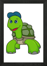 Turtle Shell Cap Framed Wall Art Poster Canvas Print Picture