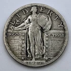 1917-D Standing Liberty Quarter Type 2 T2 Stars Below Eagle VF Very Fine Key