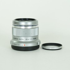 Good Condition With Filter OLYMPUS M.ZUIKO DIGITAL 45mm F1.8 Silver Micro Four T