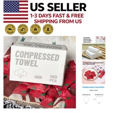 100 Pcs Compressed Cotton Towels - Eco-Friendly Disposable Mini Wipes for Travel