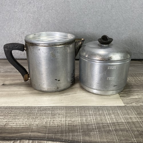 Vintage 1960s Drip-O-Lator Aluminum 6 Cup Stove Top Drip Coffee Pot Made In USA - Picture 2 of 11