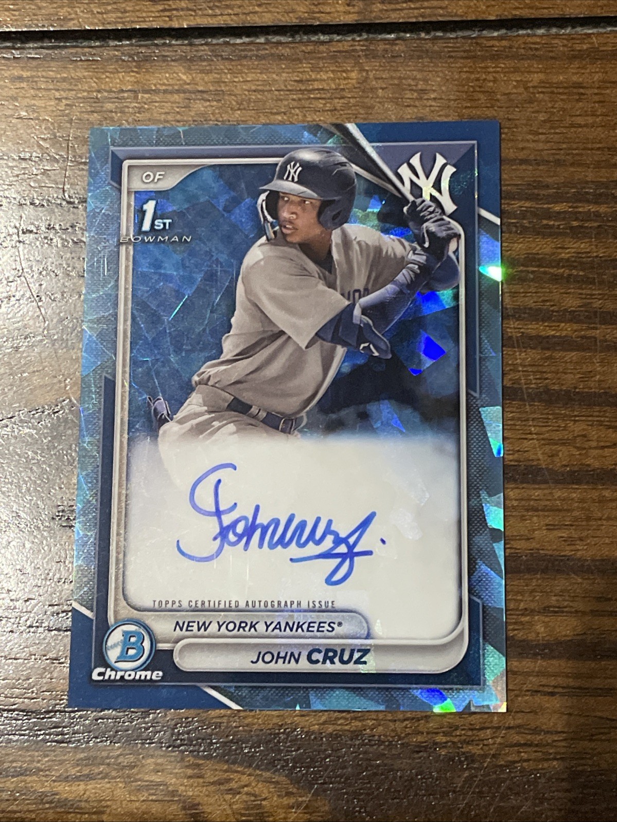 2024 Bowman Sapphire Edition Chrome Prospects Auto John Cruz #BSPA-JCZ Auto