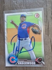 Duane Underwood Signed 2016 Bowman Baseball Card Cubs #BP101