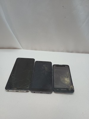 Lot of 3 LG Smartphones - No Test For Parts Only AS-is