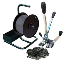 KIT REGGITURA REGGETTA 15 mm 750 m TENDIREGGIA MANUALE + PORTA ROTOLO E SIGILLI