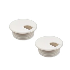 2 Pack White Desk Cord Grommets 1-1/2 Inch, 38mm Wire