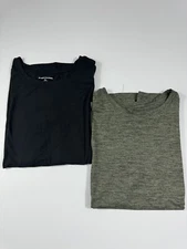 2 PACK Amazon Essentials Women's Tech Stretch Short-Sleeve Crewneck T-Shirt Sz L