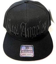 Los Angeles Embroidered Baseball Cap Men Hat Adjustable Snapback Black One Size