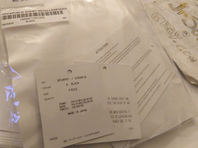 SUPREME x Undercover x Public Enemy Medallion Pouch Black White