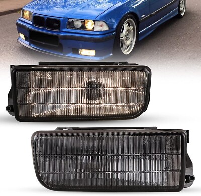 Fog Lights For 1992-1999 BMW 3 Series E36 M3 Driving Bumper Lamps Smoke Lens