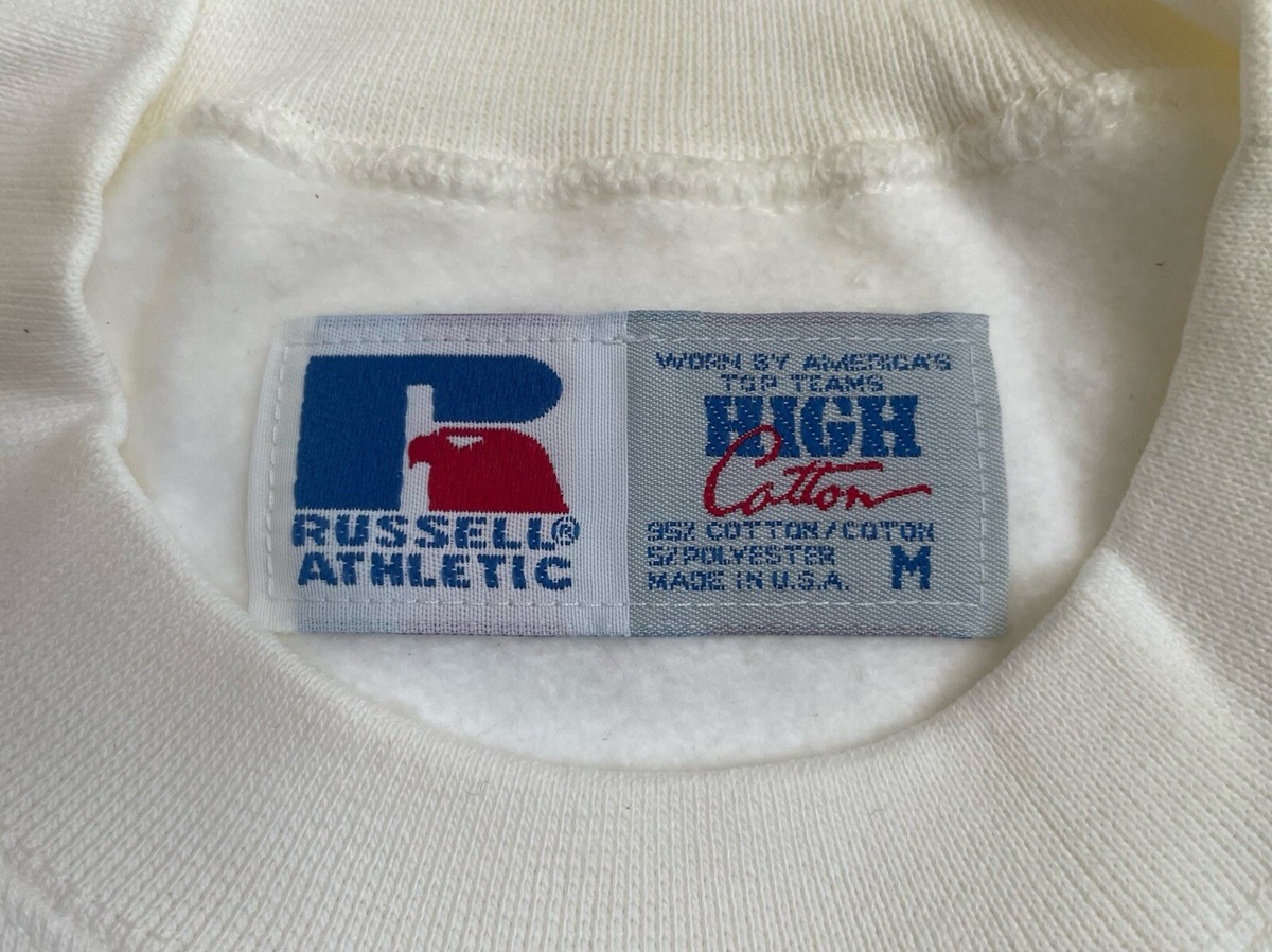 vintage russell high cotton crewneck sweatshirt mens size