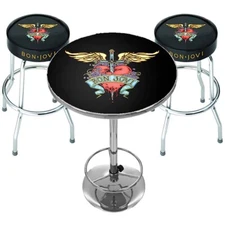 Bon Jovi 'Dagger' Bar Set - Table and 2 Bar Stools - NEW OFFICIAL