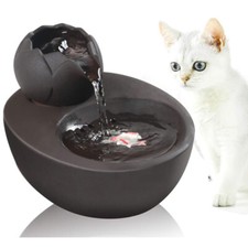 Keramik Katzenbrunnen Trinkbrunnen für Katze Hunde Katzen Haustier Wasserbrunnen