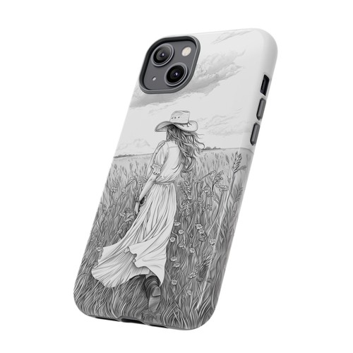 Cowgirl Drawing Field Phone Case for iPhone, Samsung Galaxy, Pixel - 第 82/240 張圖片