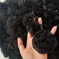 3D Rose Flower Chiffon Lace Trim Ribbon Sewing Fabric Clothes Hem 2.36'' Width