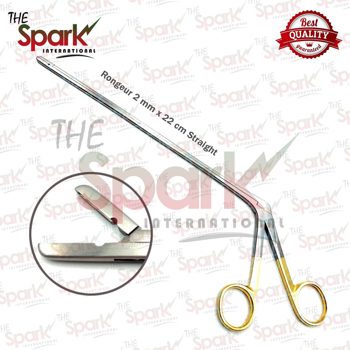 Intervertebral Disc Rongeurs Caspar 18Cm-7″ 2X12mm Straight
