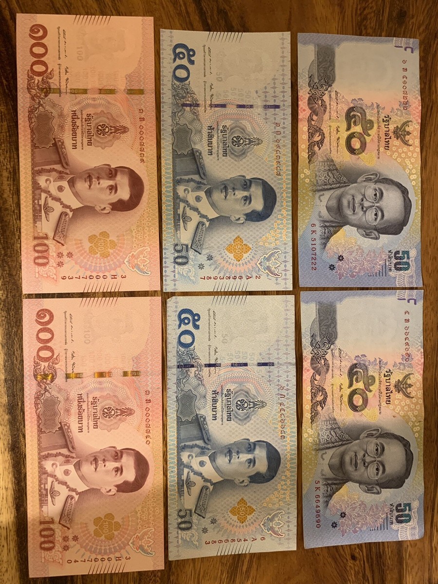 THAILAND 400 Baht Total. (50 X 4) + (100 X 2) Thai Circulated Banknotes  Thai h | eBay