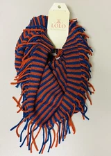 Fall Women’s Infinity Scarf OS LoLo New Dimensions Eco Friendly Bohemian Fringe