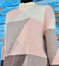 Giusi Slaviero Neiman Marcus Pullover Sweater Size 6 Wool Angora Blend Italy