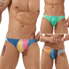 New Seobean Mens Polyester Comfort Stretch Bikini Underwear Sexy Low rise Briefs