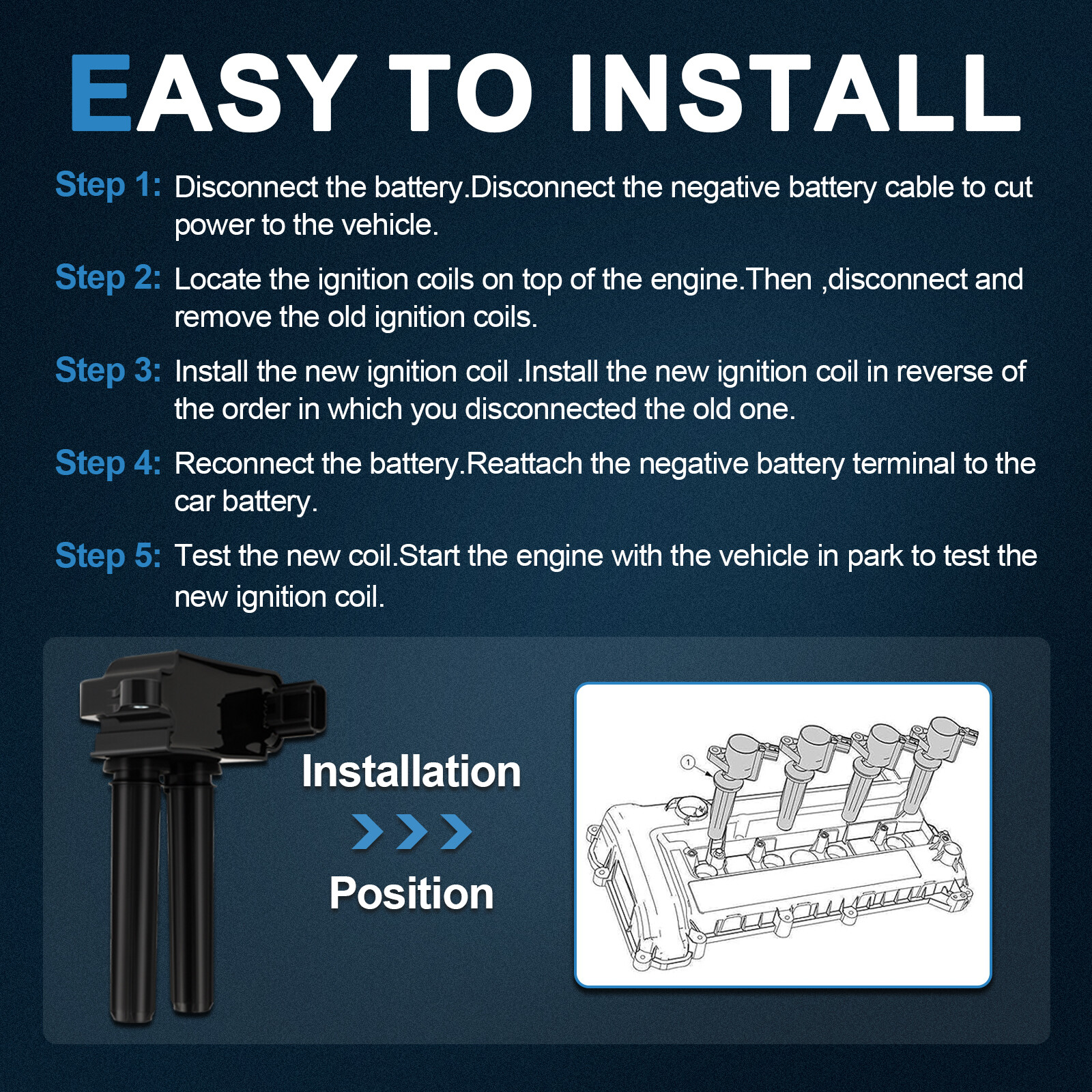 ECCPP 8 Ignition Coils For 11-22 Dodge Durango 06-22 Jeep Grand Cherokee 5.7L