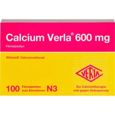 VERLA-PHARM ARZNEIMITTEL GMBH & CO. KG CALCIUM VERLA 600 mg Filmtabletten 100 St PZN 01397867