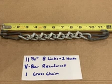 NEW USA 11.75" 8 Link +2 Hooks Snow Tire V-Bar Cross Chains Repair Parts