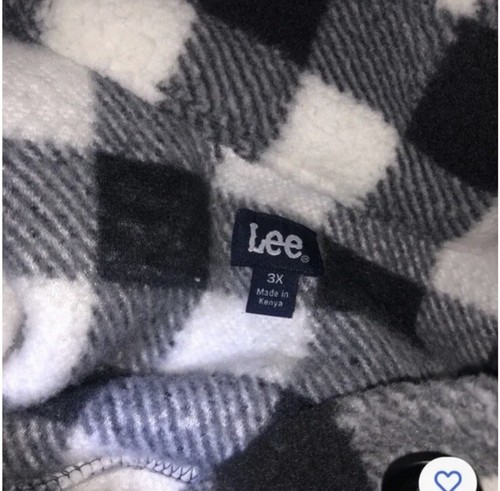 Lee Women’s Gray Fleece Button Down Long Sleeve Chore Jacket Size 3X NWT - Picture 7 of 11