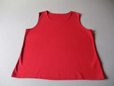 Rotes ärmelloses Shirt in Größe 46
