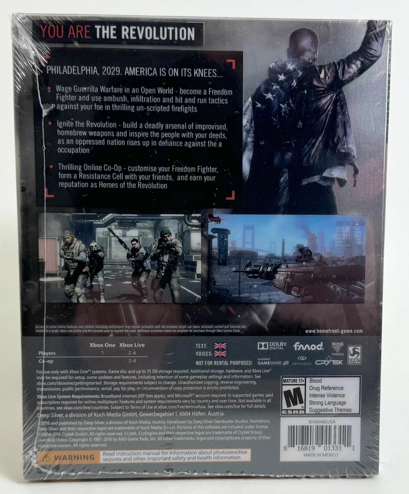 HOMEFRONT : THE REVOLUTION XBOX ONE - MICROSOFT - BRAND NEW & SEALED - STEELBOOK - Image 2 of 2
