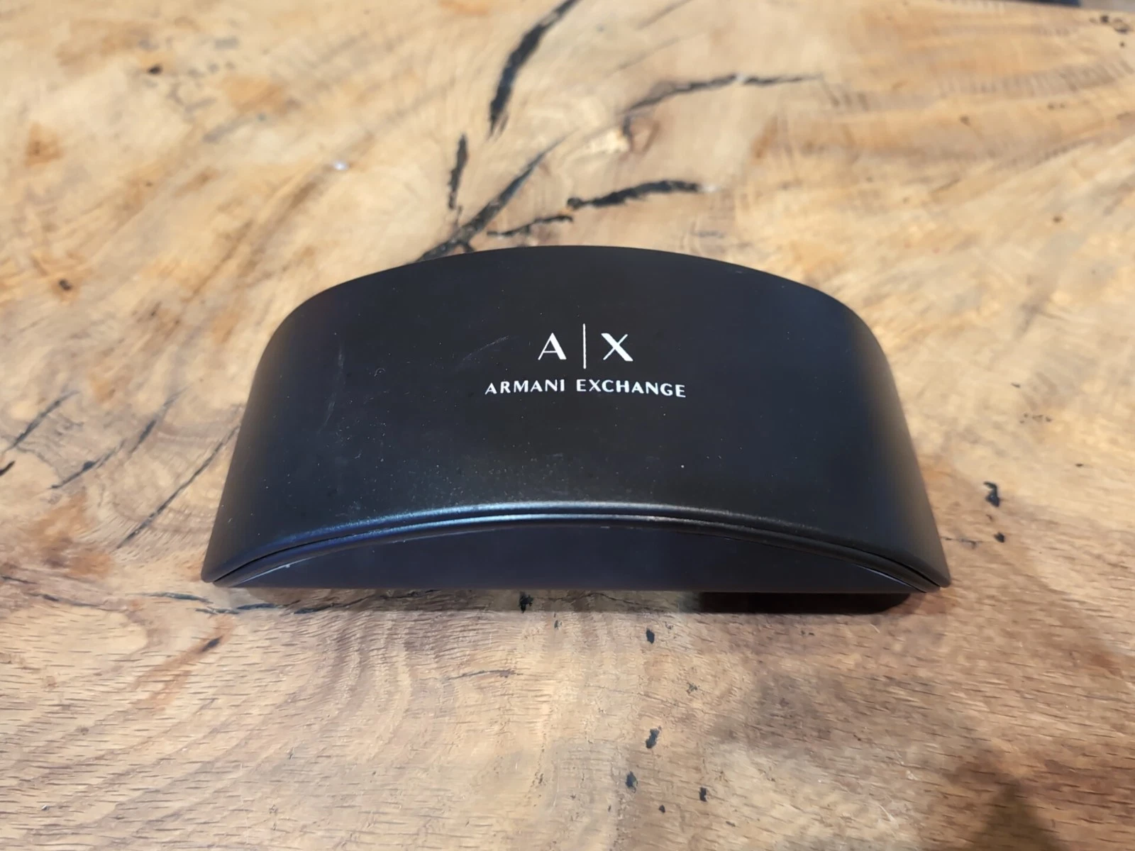 Armani Exchange AX sun eye glass Case Clamshell Hard Black Storage