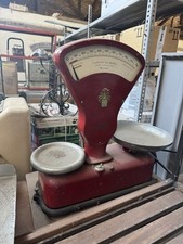 Antica Bilancia Berkel Stella Duci Vintage Epoca Anni 30 Colore Rosso Con Piatto