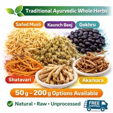 Safed Musli Kaunch Beej Ashwagandha Shatavari Gokhru Akarkara Whole Herbs