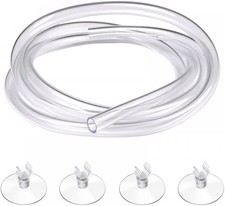 DONGKER Aquarium CO2 Proof Tubing, 5M/16Ft Aquarium Air Line Tubing with 4 Suct