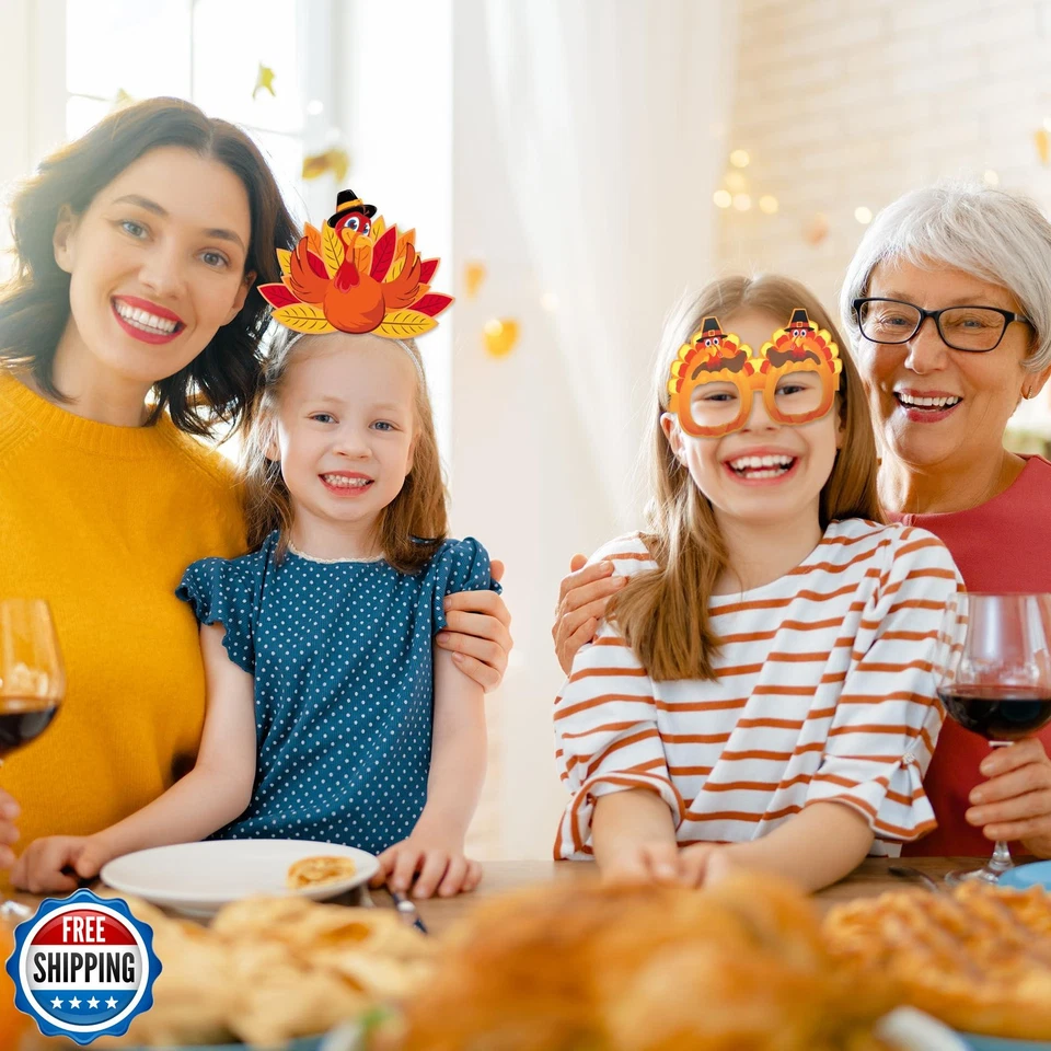 Juego de 16 vasos diadema de Acción de Gracias, regalos de fiesta de Acción de Gracias Tur Foto 2 de 4