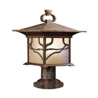 Sockelleuchte Garten Terrasse 41,9 Cm IP44 In Kupfer Antik E27 Vintage Lampe
