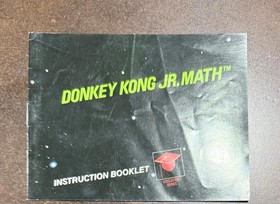 Donkey Kong Jr Math Nintendo NES Manual - EXTREMELY RARE Great Condition!!