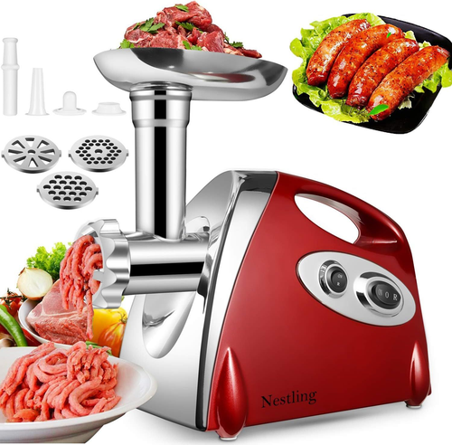 Nestling Electric Meat Grinder, Mincer Stainless Steel, Sausage Stuffer...