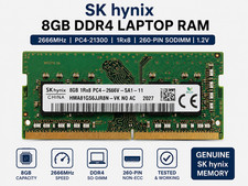 SK hynix 8GB DDR4 2666MHz PC4-21300 1Rx8 SODIMM Laptop RAM HMA81GS6JJR8N-VK