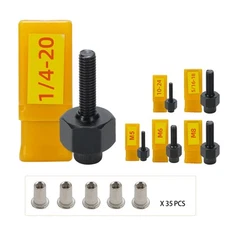 Hand Rivet Nut Tool,Handy Rivnut Tool - Metric & SAE with 30pcs Steel Rivet N...