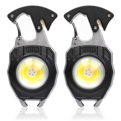 2PC Keychain Flashlight Rechargeable Cob Keychain Work Light 7 Modes 1600Lume...