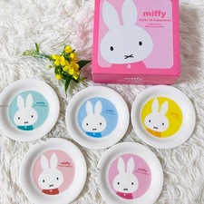 Miffy Happiness 5-Piece Small Plate Set with Gift Box Unused Ceramic
