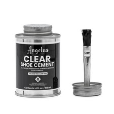 Clear Shoe Cement 4 oz Quick Dry Contact Adhesive Leather Vinyl Fabric