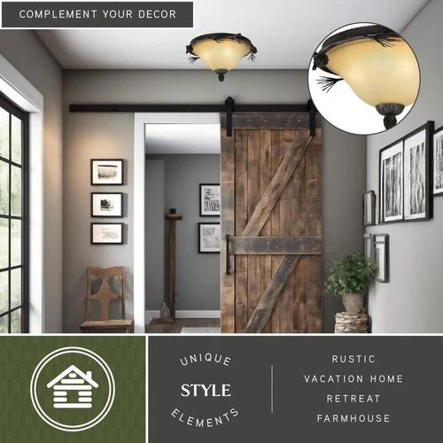 Vaxcel Lighting C0120 Sierra 3 Light 16"W Flush Mount Ceiling - MultiColor - Picture 8 of 8