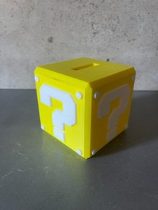 Boîte Tirelire Bloc Question Jaune Déco Gaming Cadeau Original Mario Style