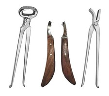 Hoof Nipper 15" with 12" Clincher  Farrier Hoof Knives Set   Professional Fa...