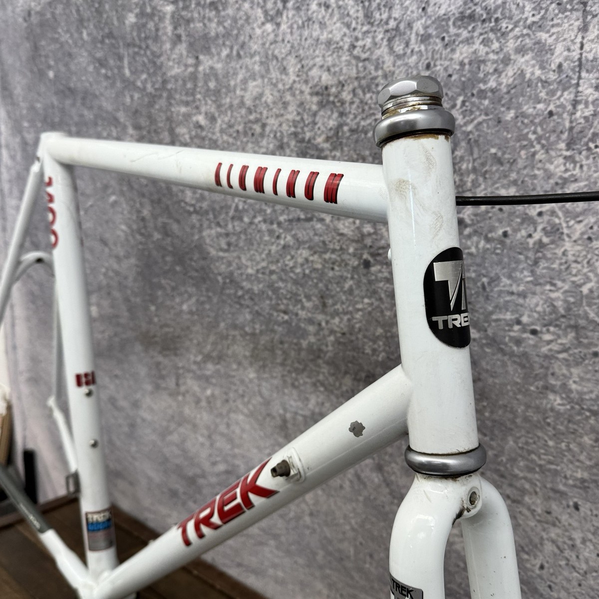90年代 ドイツ製 Xtrem トラックレーサー カーボンモノコックフレーム 白 Vintage Trek 1400 Road Bike Frame 58cm USA White 700c 126mm 1990s