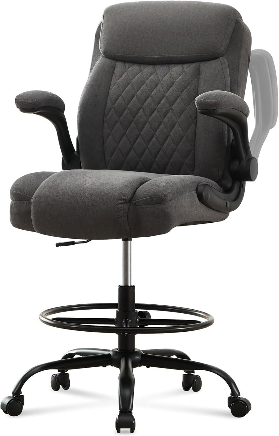 Tall Office Chair For Standing Desk, Ergonomic Tall Desk Cha