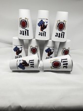 9- CHICAGO BEARS Miller Lite Aluminum Tumblers Pint Cup Retro 22oz NFL